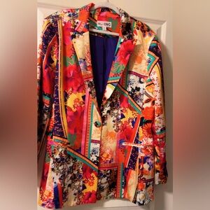 INC International Concepts Colorful Floral Blazer